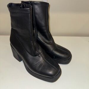 a new day Black Heeled Ankle Boots